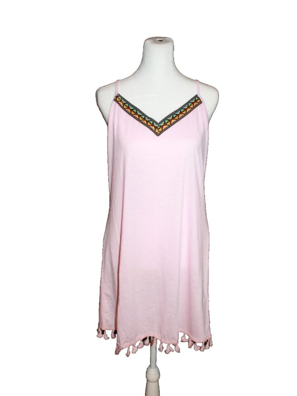 AIMAGE Pullover Swim Cover Up Short Dress Spaghetti Strap Pink Size S Small NEW